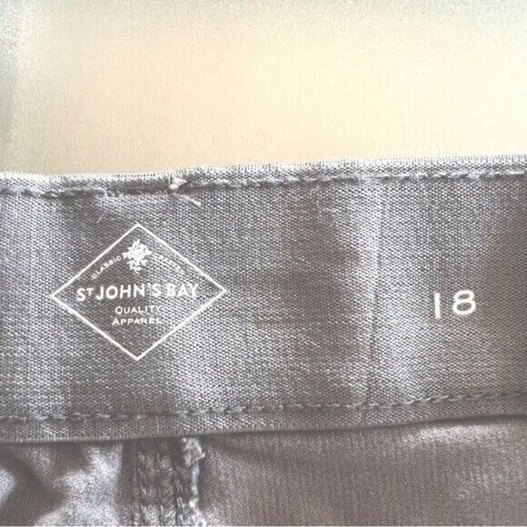 St. John's Bay Women's Straight Leg Pants - Gray - Picture 5 of 11